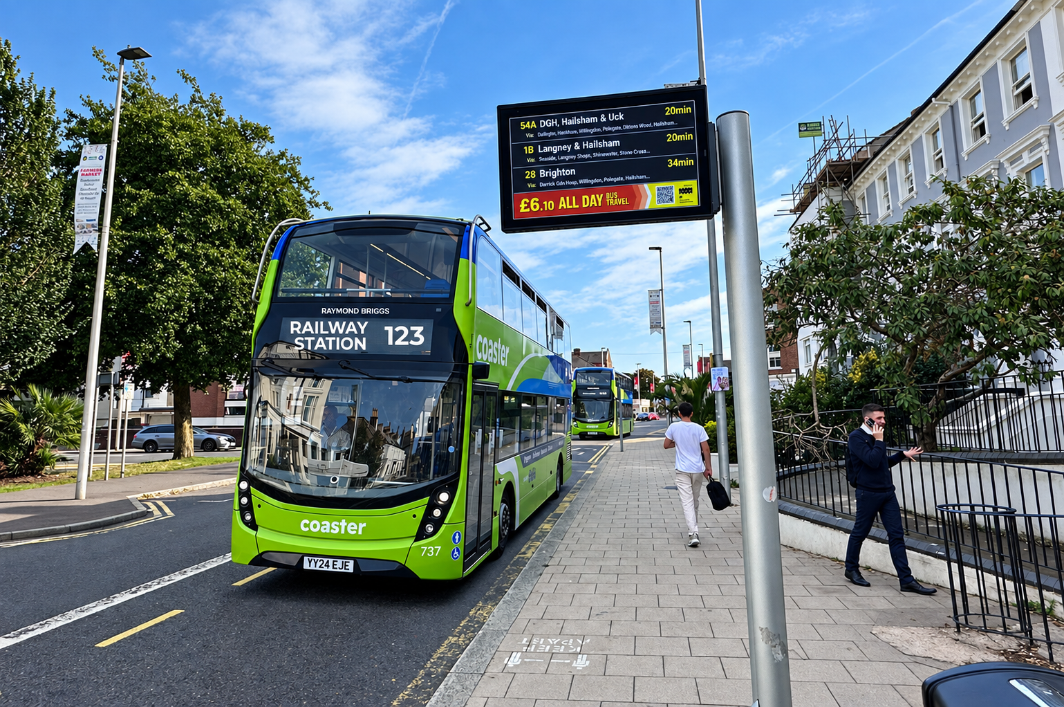 AD Series pole-mounted outdoor passenger information display